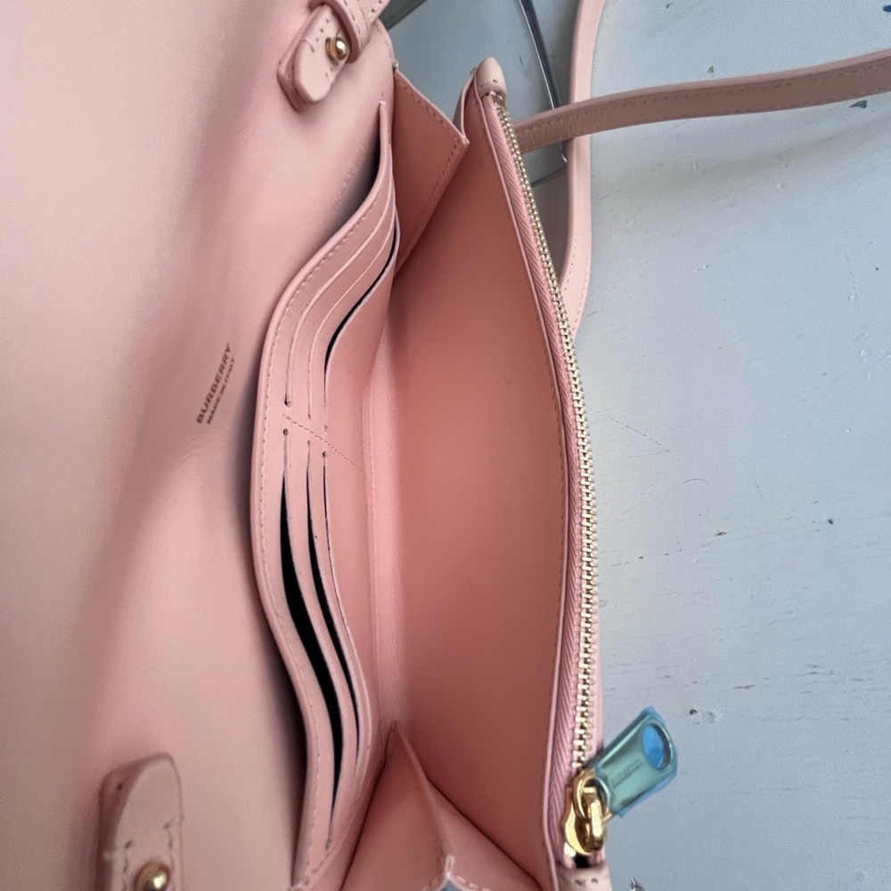 BURBERRY - Lola Quilted Leather Wallet on a Strap-Peach Pink - Picture 15 of 15